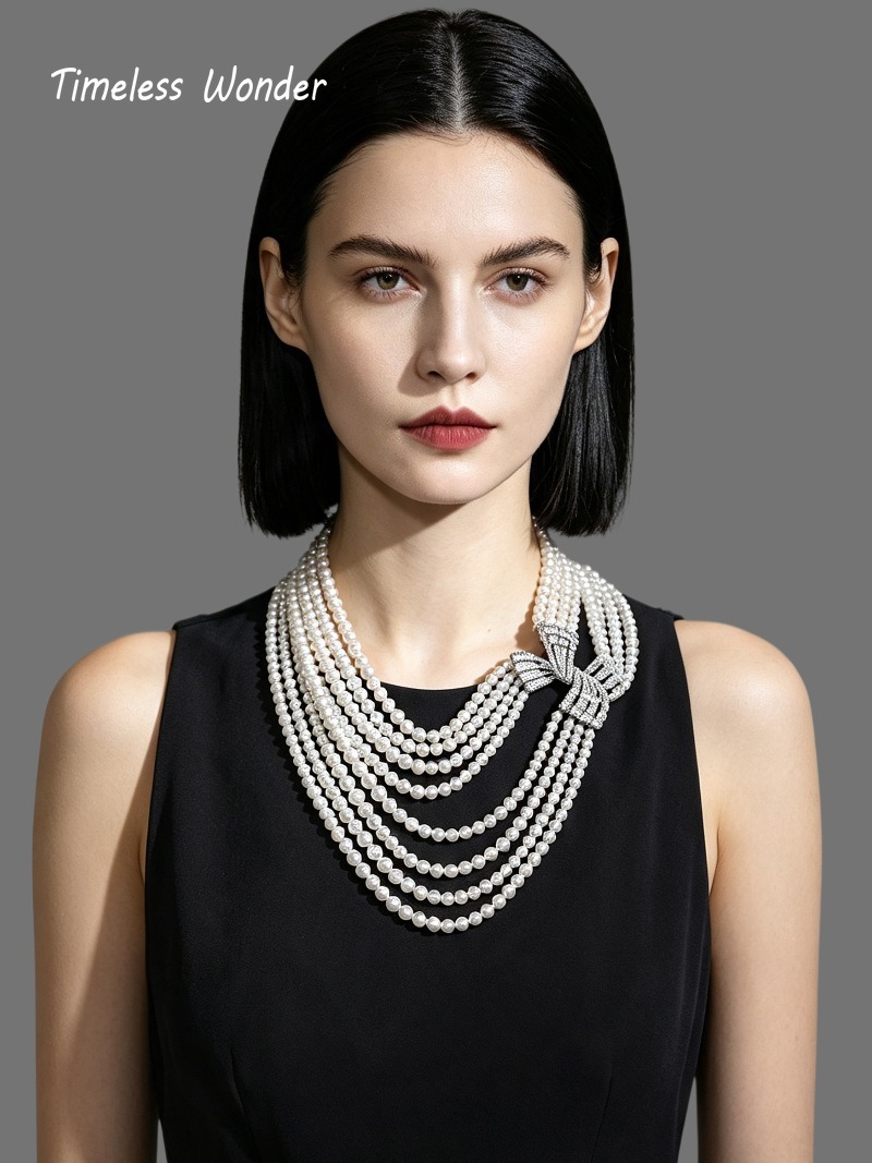 Vintage Fashion Runway - Maravilla Atemporal: Elegante Collar de Cristal