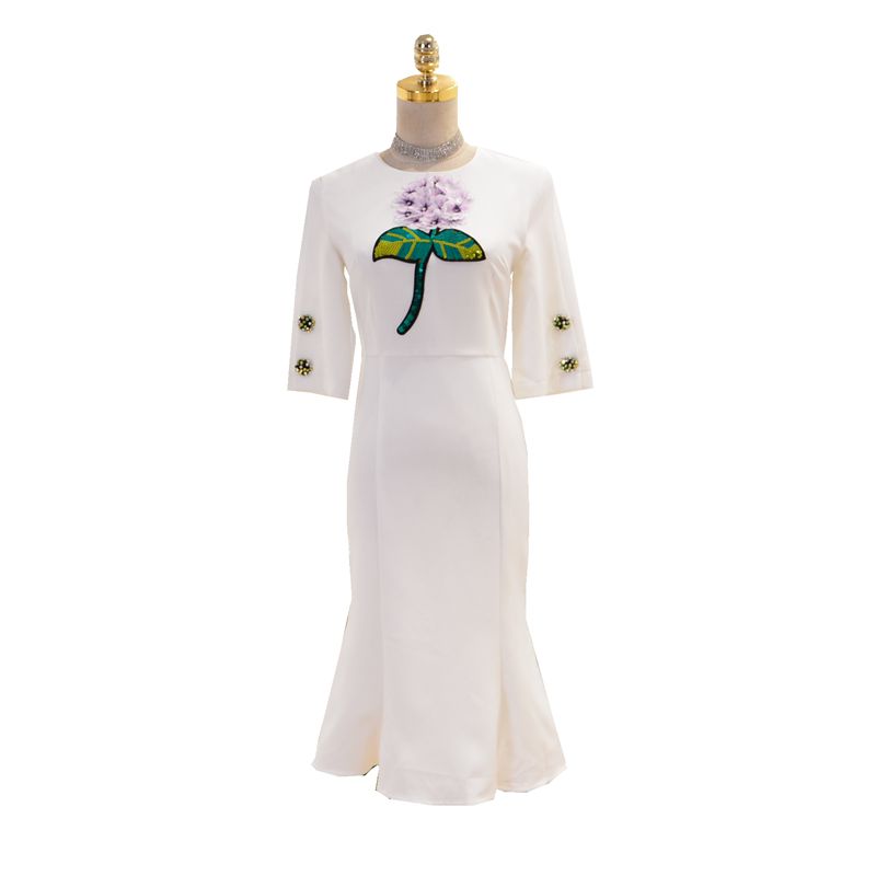 Vintage Fashion Runway - Vestido elegante de pasarela para mujer,