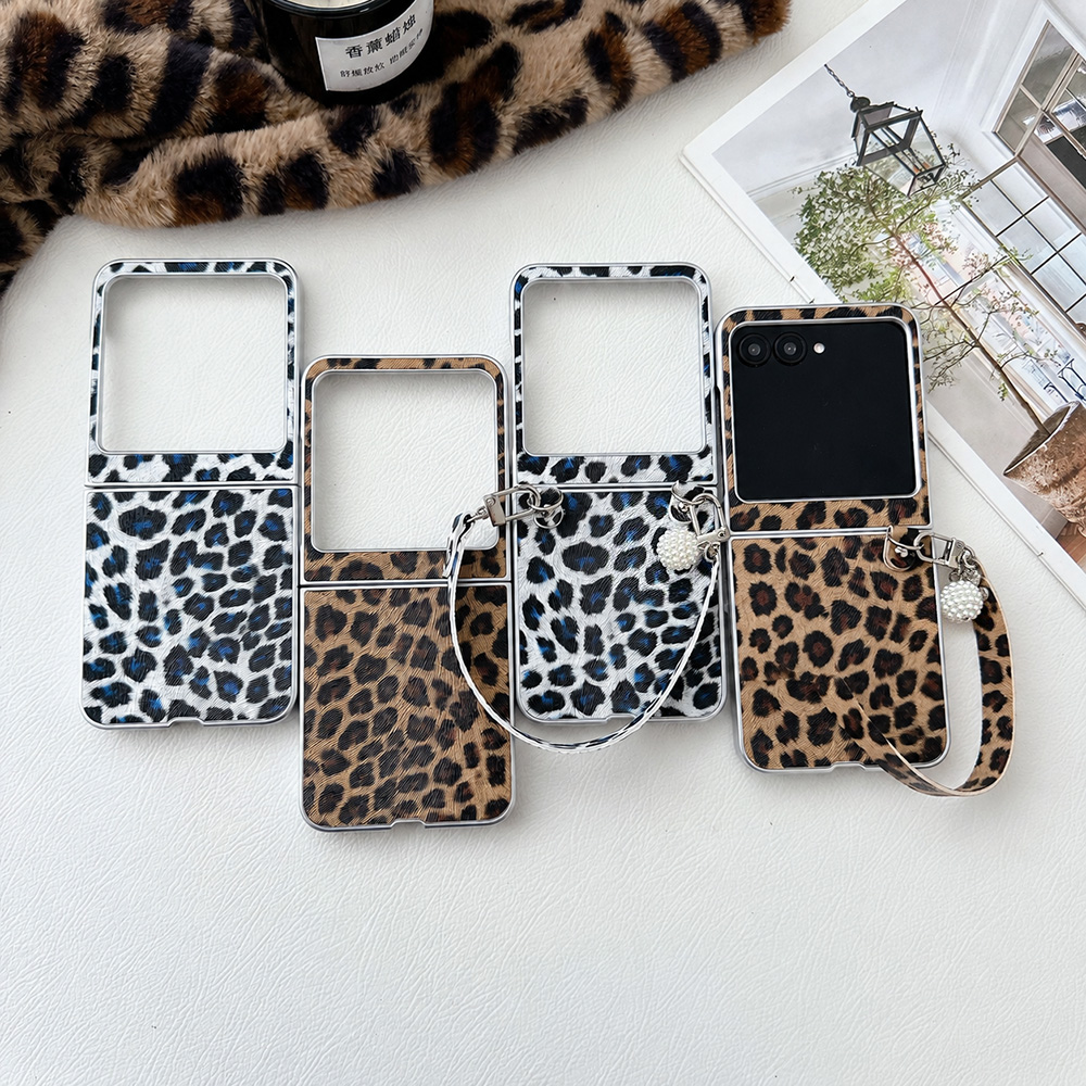 Vintage Fashion Dresses - Funda plegable con estampado de leopardo