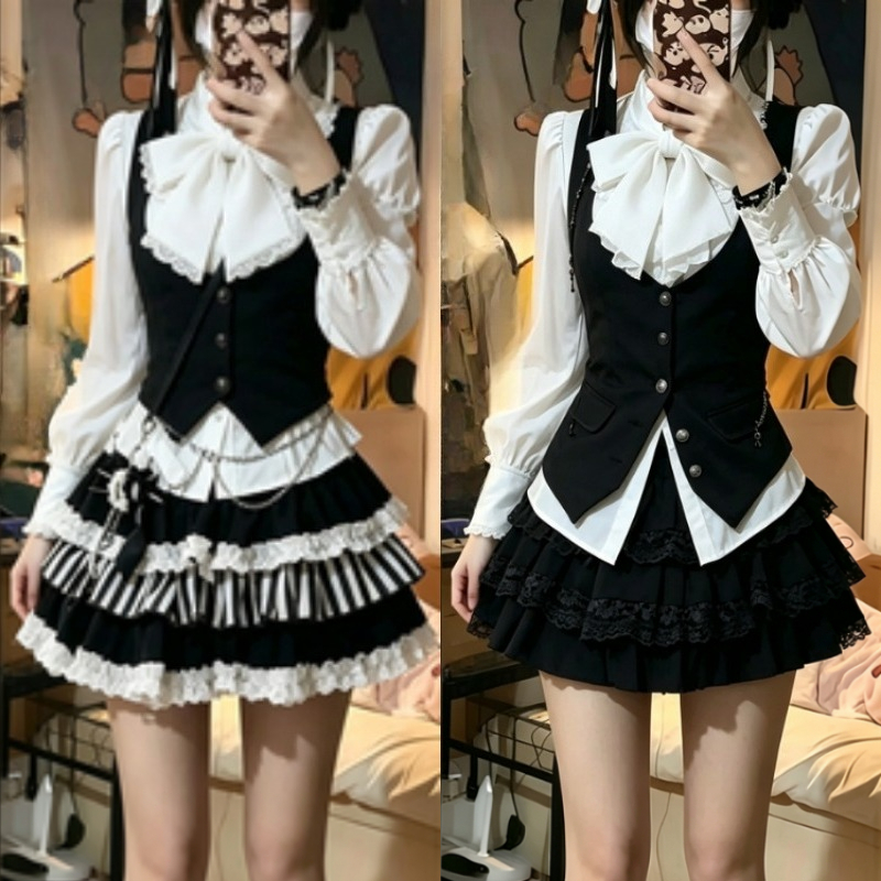Vintage Fashion Retro Outfit - Conjunto de Tres Piezas Retro Estilo