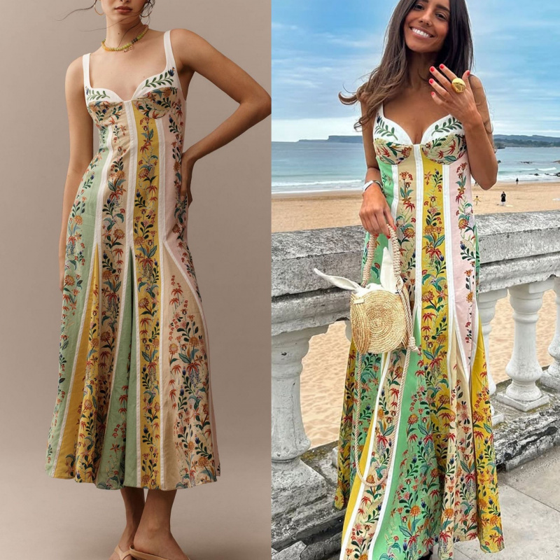 V Vintage Fashion - Vestidos de Fiesta Elegantes sin Mangas