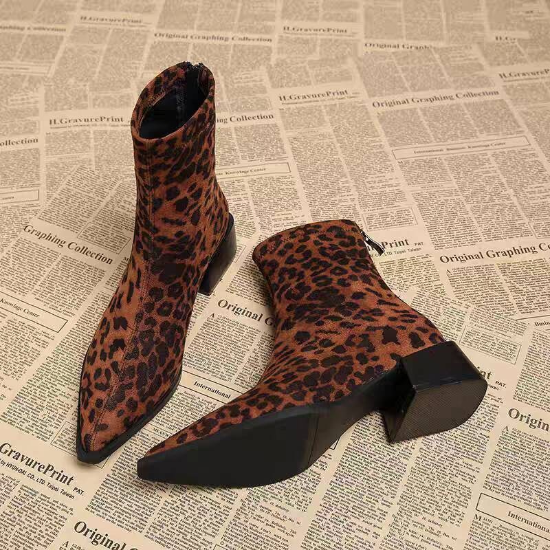 Vintage Fashion Dresses - Nuevos botines modernos de tacón bajo