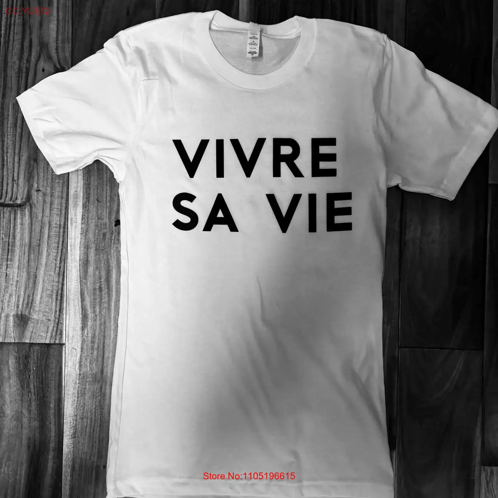 French Vintage Fashion - Vive your Life Camiseta francesa vintage
