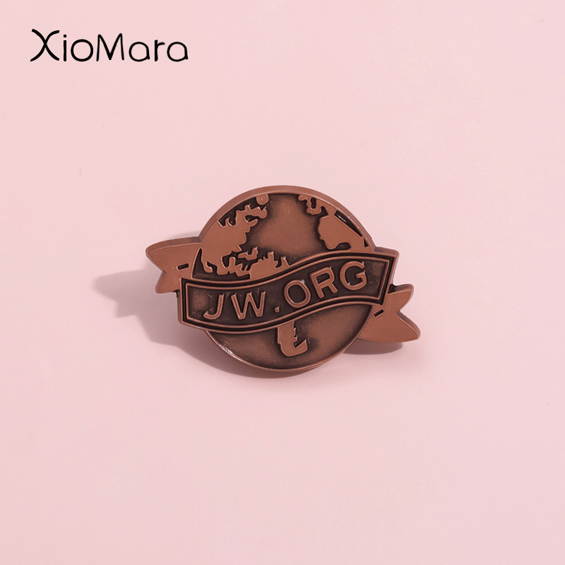 Vintage Fashion Org - JW,ORG-Alfileres esmaltados de la tierra, broches