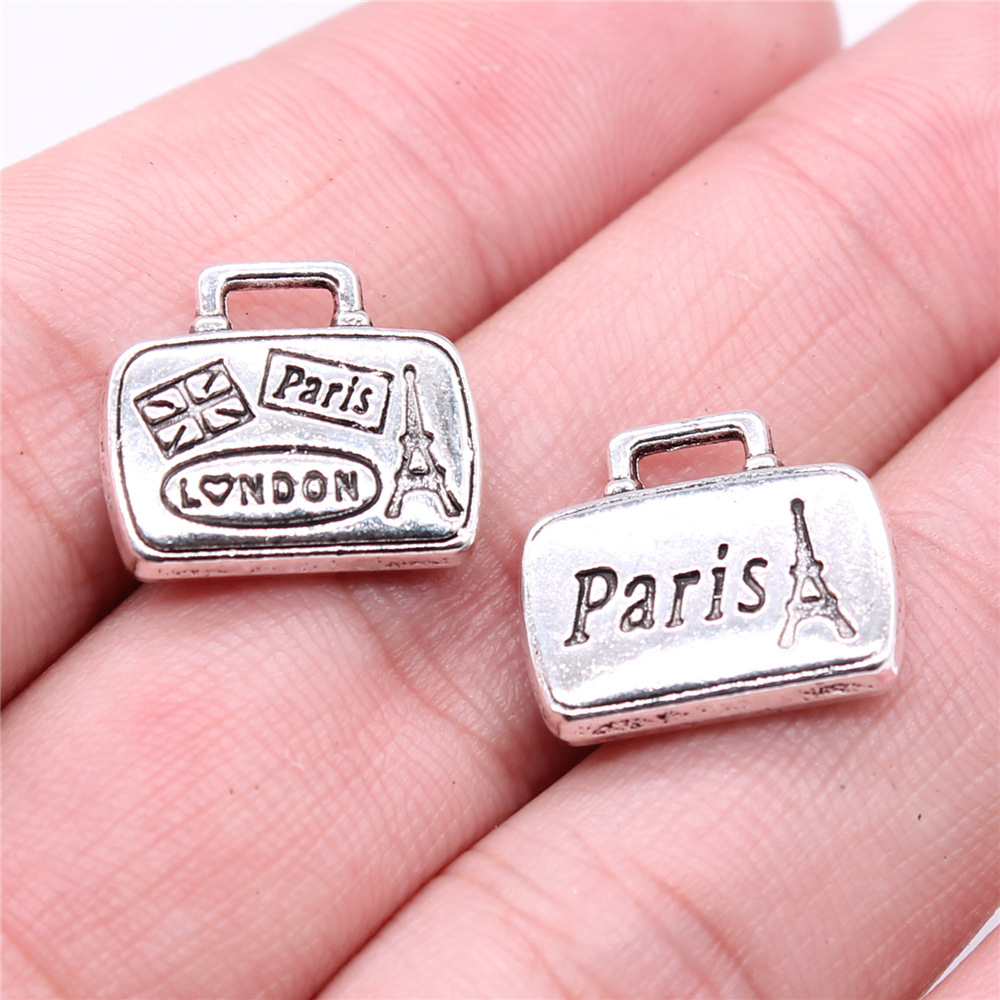 Vintage Fashion In Paris - WYSIWYG 5 uds 16x14mm Color plata