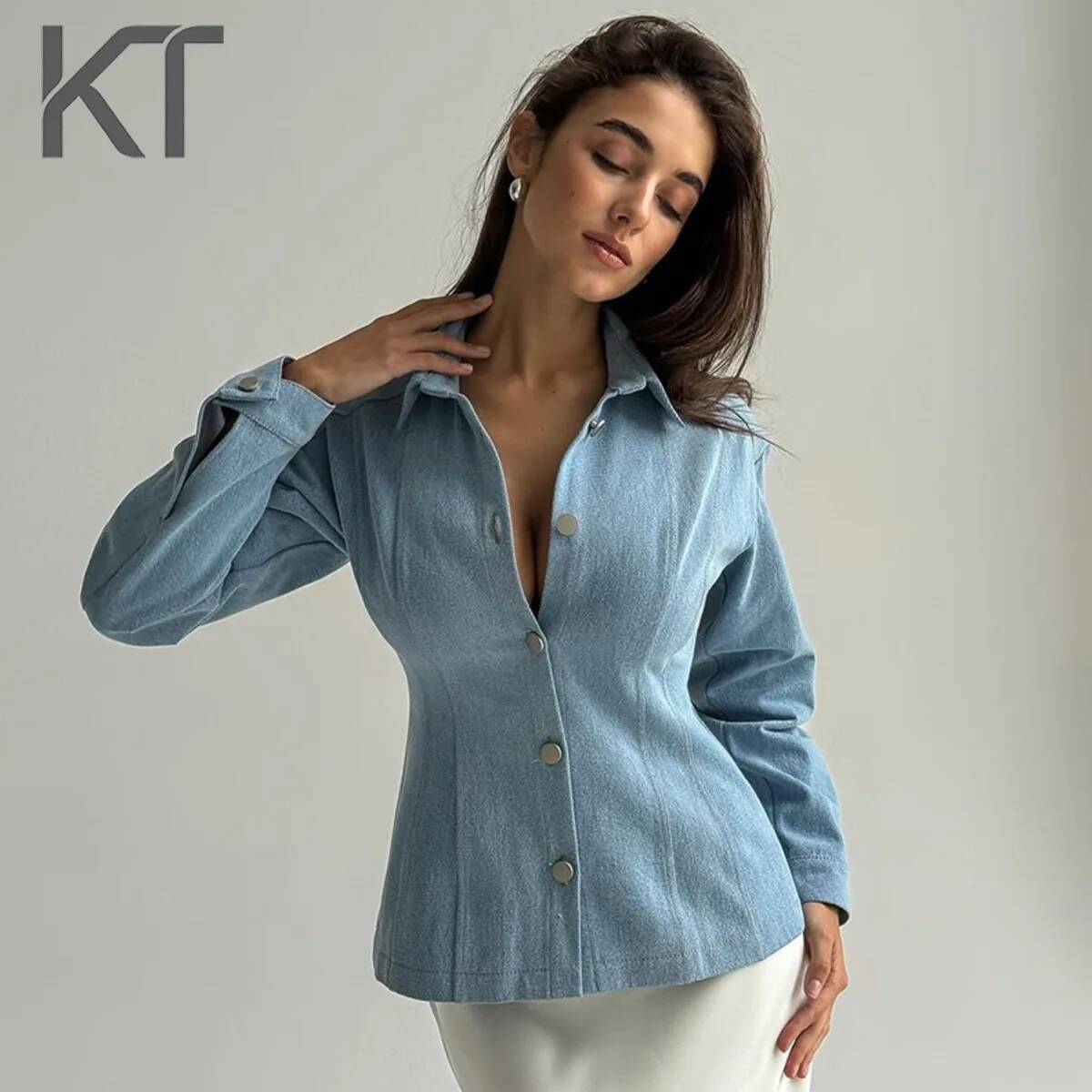 Vintage Fashion For Women - Camisa Vaquera Vintage KT para Mujer,