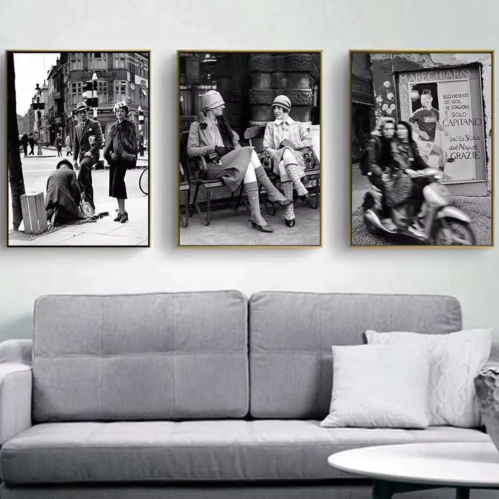 Vintage Fashion In Paris - Póster de pared con estampado de