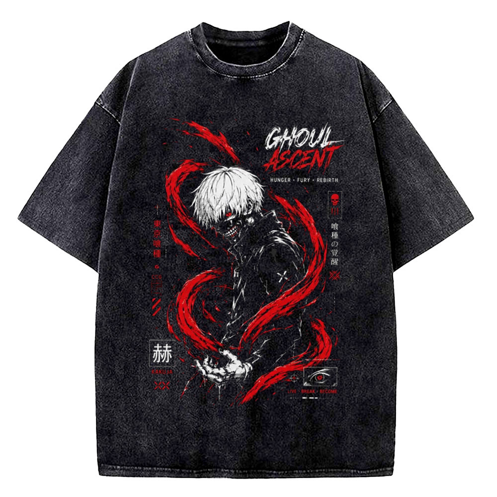 Vintage Fashion Tokyo - Camiseta de algodón lavado estilo vintage