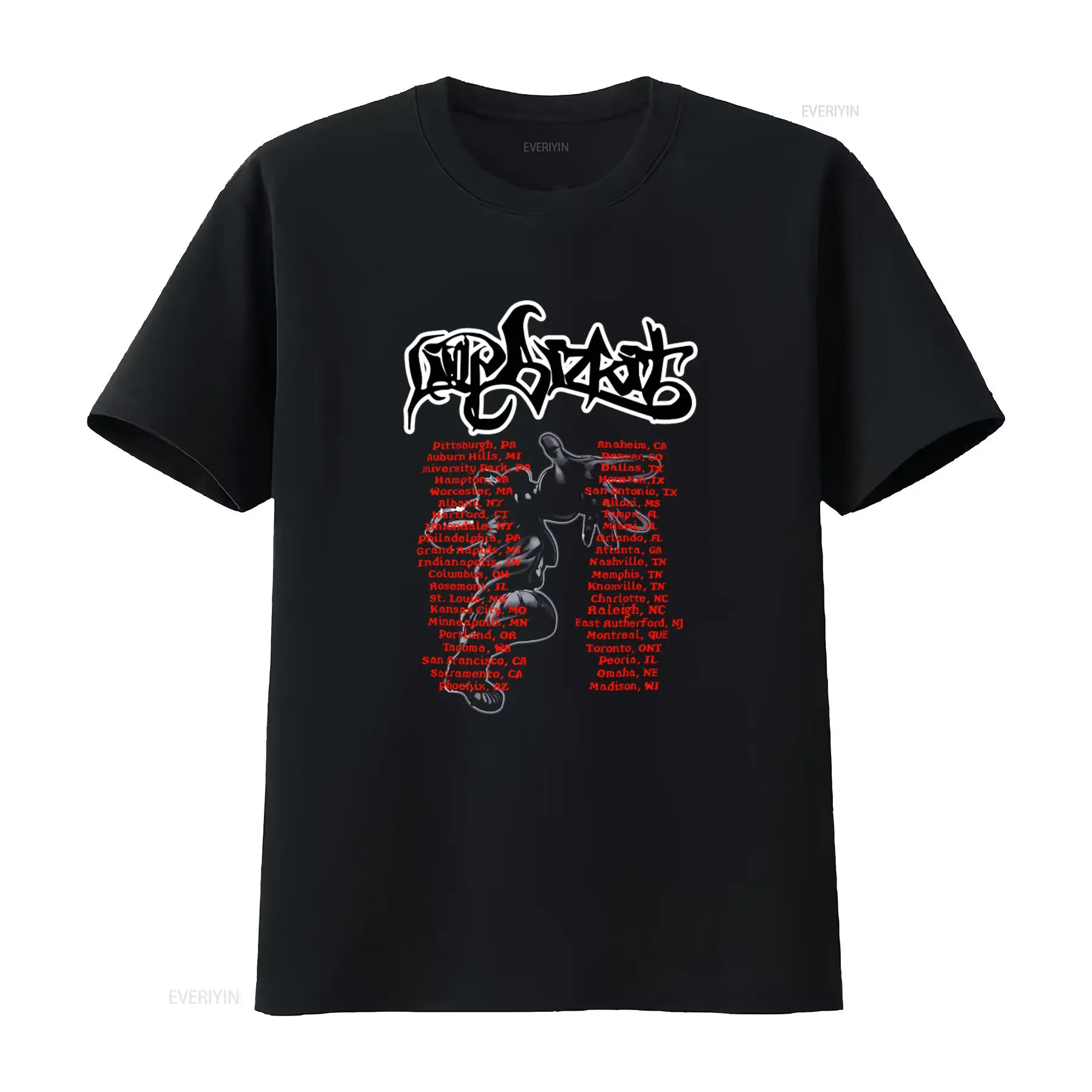 Vintage Fashion Ideas - Camiseta de algodón negra de la