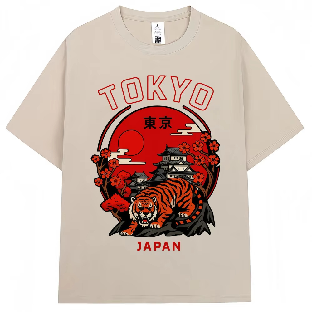 Vintage Fashion Tokyo - Camiseta con gráfico de tigre de