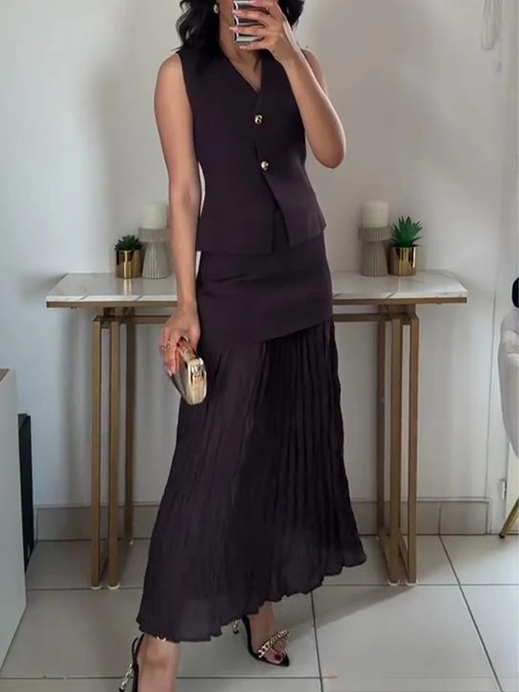 V Vintage Fashion - KONDALA-traje de punto Vintage elegante para