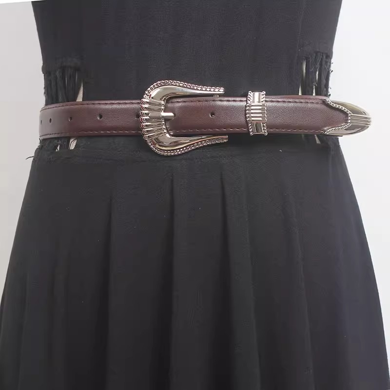 Vintage Fashion Runway - Fajas de cuero PU Vintage para