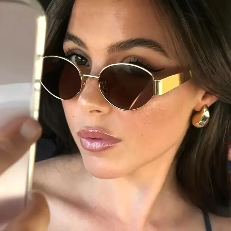 Vintage Fashion De - Gafas de Sol Metálicas de Diseño
