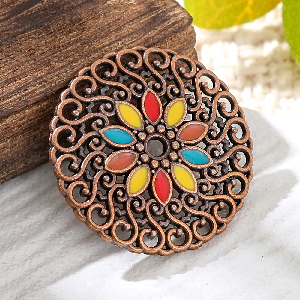 Vintage Fashion Blog - Colgantes Redondos de Cobre y Bronce