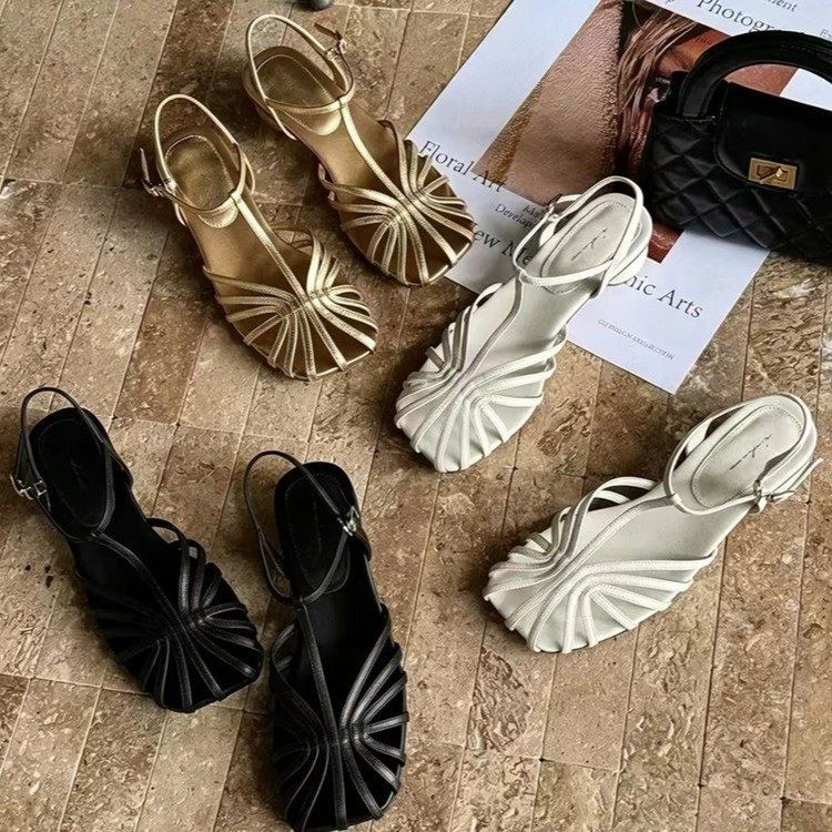 Sandalias de tacón bajo estilo - French Vintage Fashion reseña y precio