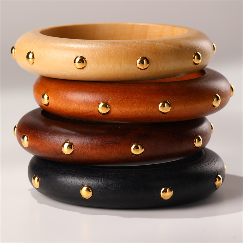 Juego de 1/4 pulseras de mader - Vintage Fashion Looks reseña y precio