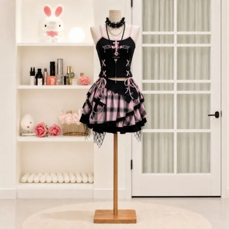 Conjunto de Falda Vintage Y2K  - V Vintage Fashion reseña y precio