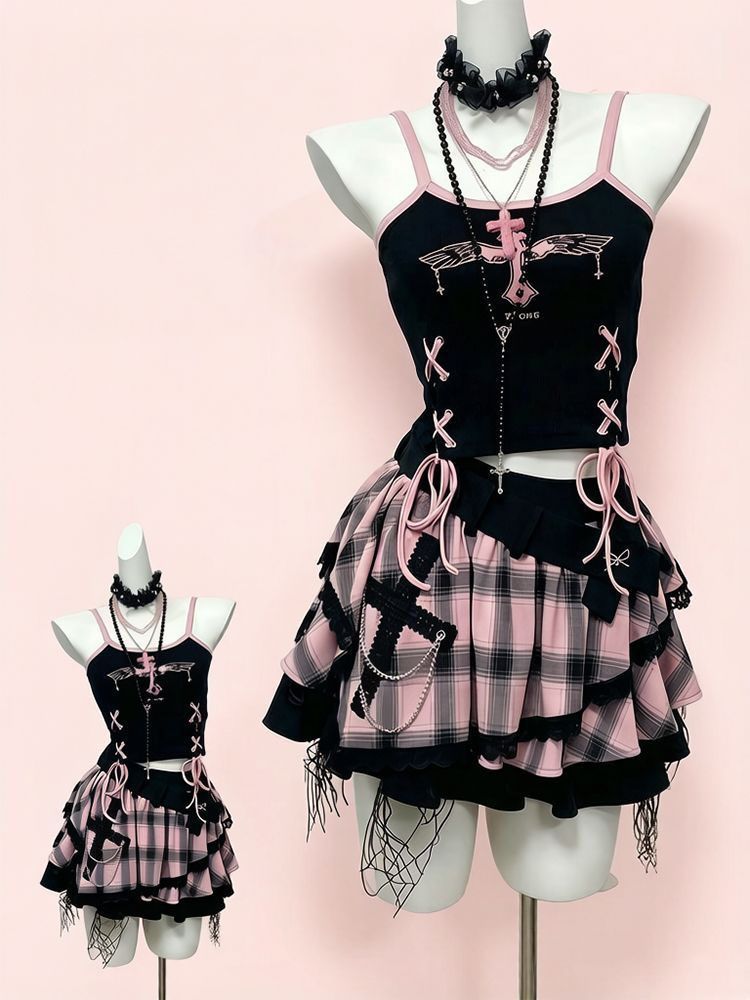 Conjunto de Falda Vintage Y2K  - V Vintage Fashion reseña y precio