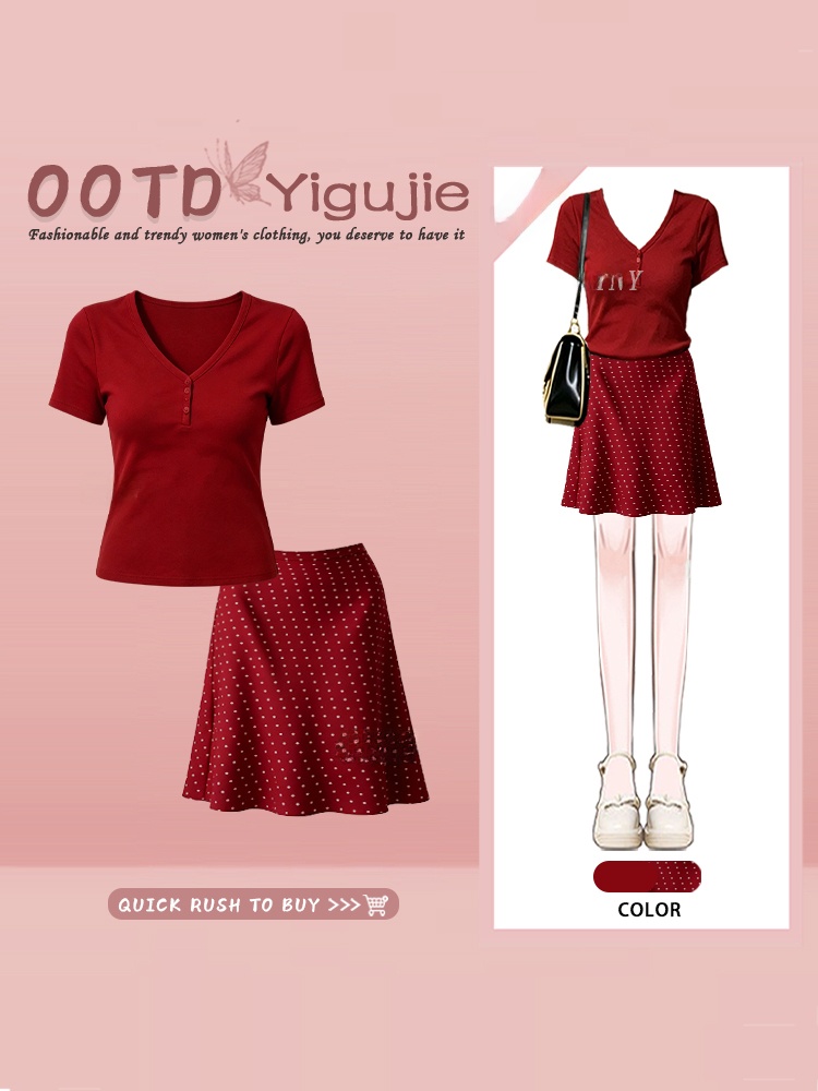 Conjunto de dos piezas de top  - V Vintage Fashion reseña y precio
