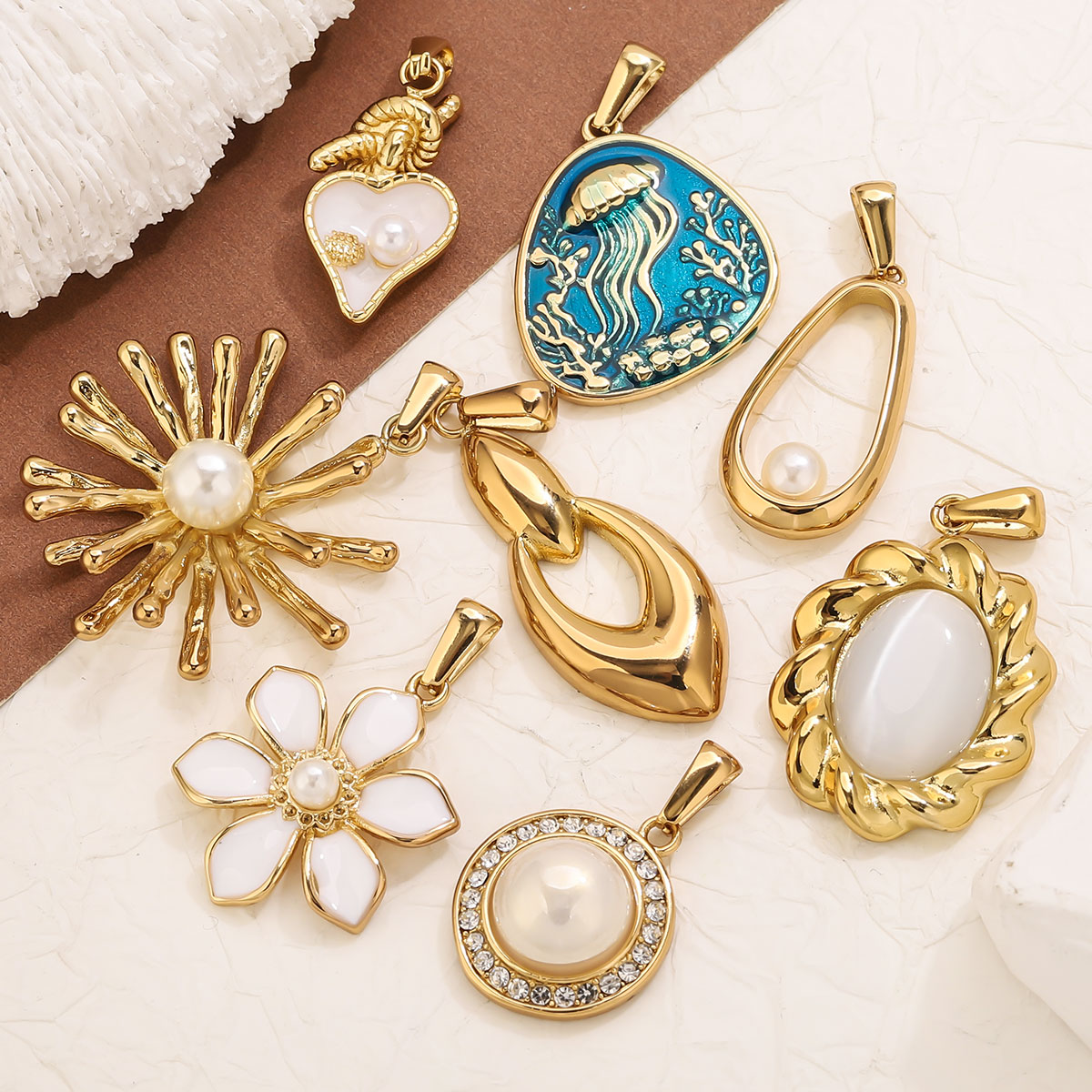 1 unidad de dijes de flor de a - Vintage Fashion Blog reseña y precio