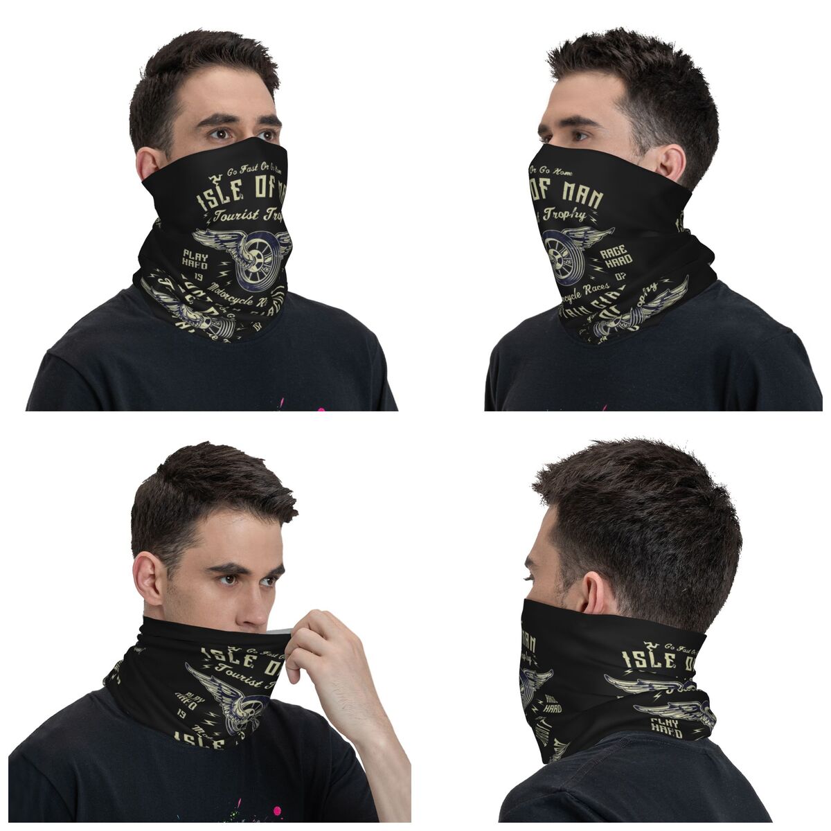 Isle Of Man Racing-Bandana Vin - Vintage Fashion Wheel reseña y precio