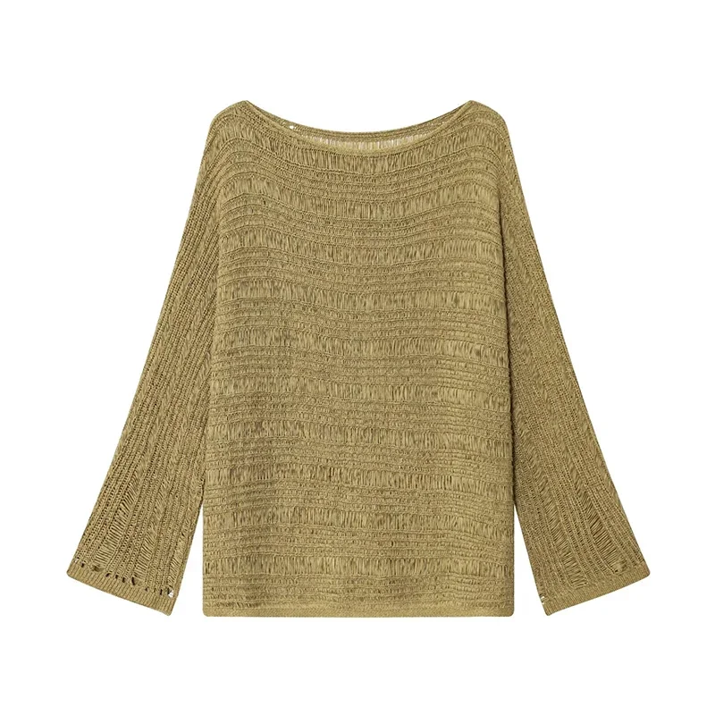 Suéter de Punto con Cuello Bar - Vintage Fashion For Women reseña y precio