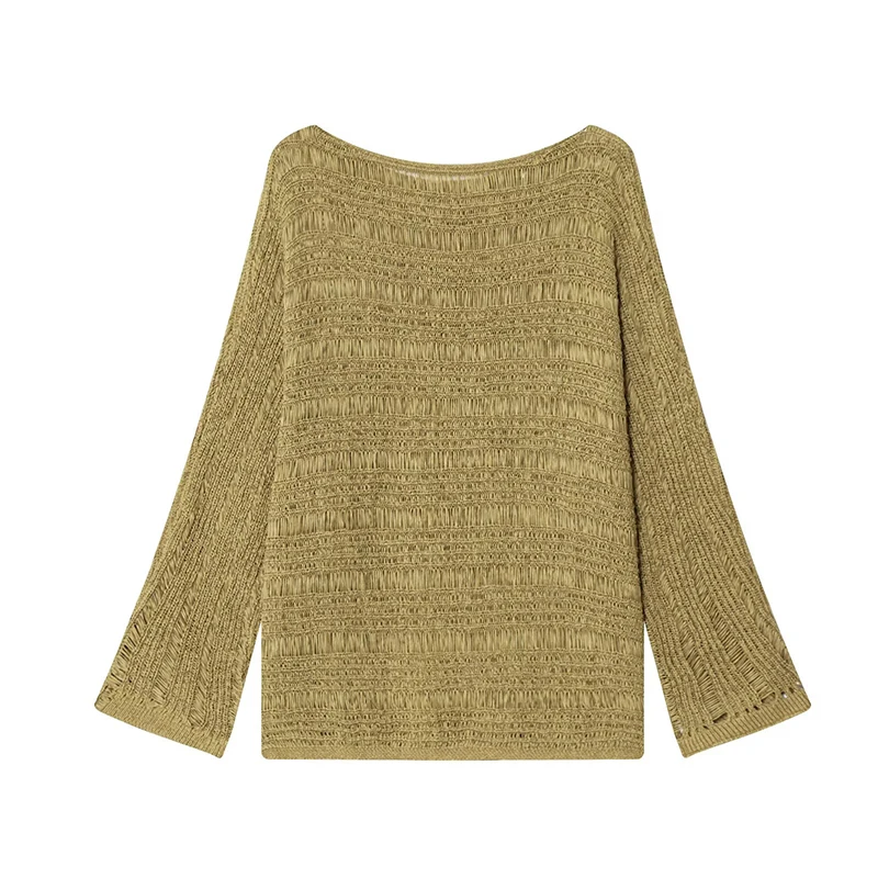 Suéter de Punto con Cuello Bar - Vintage Fashion For Women reseña y precio