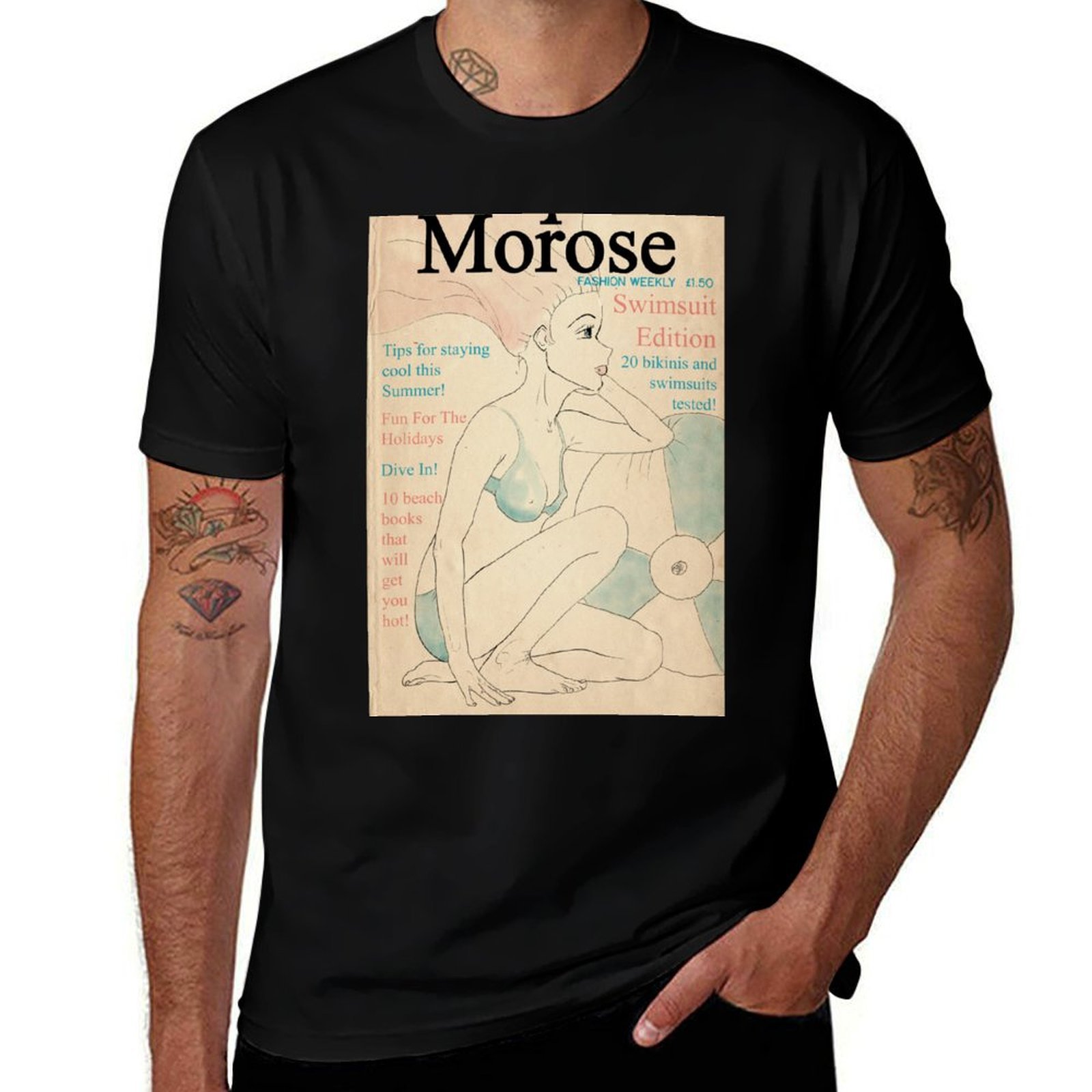 Camiseta con estampado de port - Vintage Fashion Magazine Covers reseña y precio